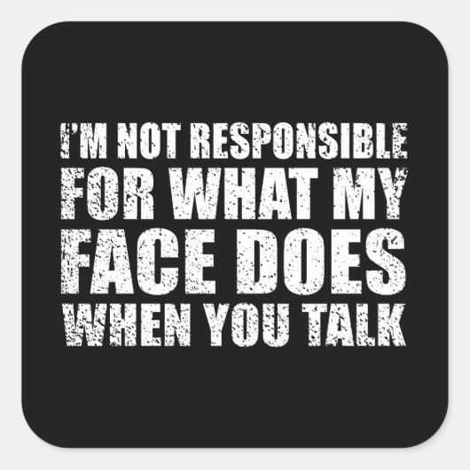 皮肉なおもしろい引用文ユーモア皮肉な内向的な スクエアシール (正面)