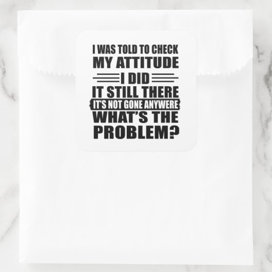 皮肉なおもしろい引用文ユーモア皮肉な内向的な スクエアシール (バッグ)