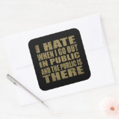 皮肉なおもしろい引用文ユーモア皮肉な内向的な スクエアシール (封筒)