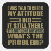 皮肉なおもしろい引用文ユーモア皮肉な内向的な スクエアシール (正面)