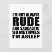 皮肉なおもしろい引用文ユーモア皮肉な内向的な ポストカード (正面)