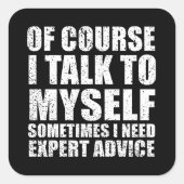 皮肉なおもしろい引用文ユーモア皮肉 スクエアシール (正面)