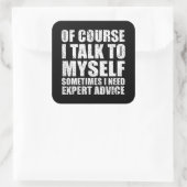 皮肉なおもしろい引用文ユーモア皮肉 スクエアシール (バッグ)