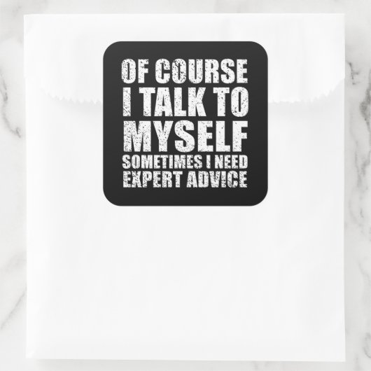 皮肉なおもしろい引用文ユーモア皮肉 スクエアシール (バッグ)