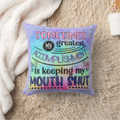 皮肉なおもしろい引用文口のシャットジョークのユーモア クッション (ブランケット)