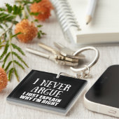 皮肉なおもしろい引用文大人のユーモア皮肉 キーホルダー (正面右)
