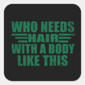 皮肉なおもしろい引用文大人のユーモア皮肉 スクエアシール (正面)