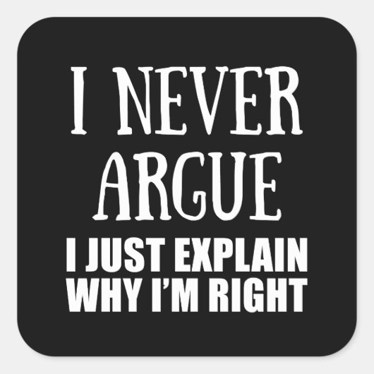 皮肉なおもしろい引用文大人のユーモア皮肉 スクエアシール (正面)