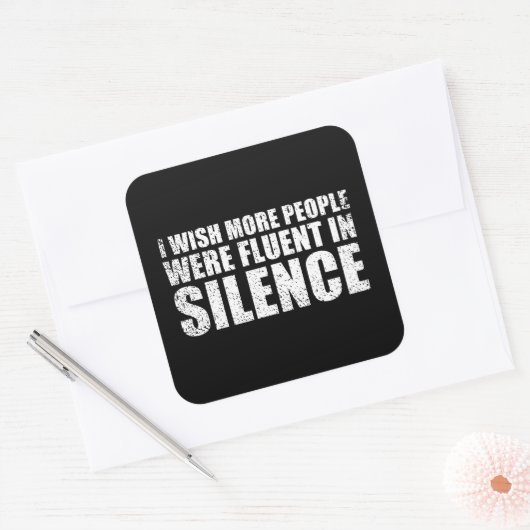 皮肉なおもしろい引用文大人のユーモア皮肉 スクエアシール (封筒)