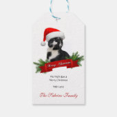 皮肉なおもしろい猫サンタスハットクリスマスギフトタグ ギフトタグ (裏面)