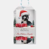 皮肉なおもしろい猫サンタスハットクリスマスギフトタグ ギフトタグ (正面)