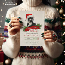 皮肉なおもしろい猫サンタスハットクリスマスパーティー