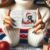 皮肉なおもしろい猫サンタスハットクリスマスパーティー 招待状