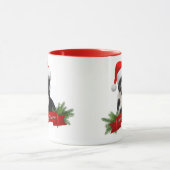 皮肉なおもしろい猫サンタスハットクリスマスマグ マグカップ (中央)