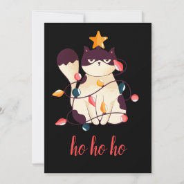 皮肉なおもしろい猫ホホホホホクリスマス シーズンカード