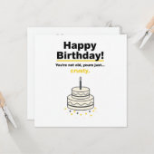 皮肉なおもしろい誕生日カード カード (正面/裏面インサイチュ)