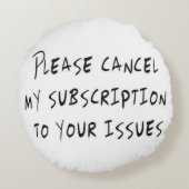 皮肉なおもしろい諺および引用文の塩辛い皮肉 ラウンドクッション (裏面)