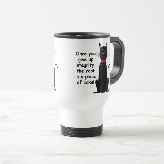 皮肉なおもしろタンブラーの完全性 トラベルマグ (正面右)