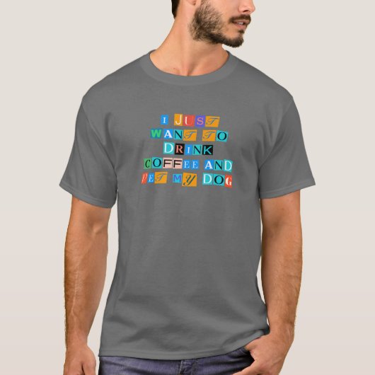 皮肉なことわざおもしろいコーヒー飲みたい Tシャツ (正面)