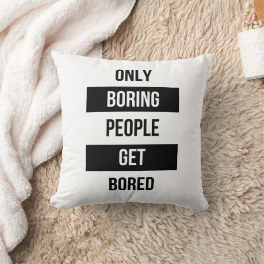 皮肉なはっきりした引用文退屈な人々が退屈する クッション (ブランケット)
