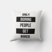 皮肉なはっきりした引用文退屈な人々が退屈する クッション (裏面)