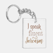 皮肉なアクリル両面 キーホルダー (正面左)