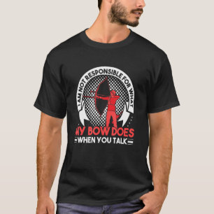 皮肉なアーチェリーボウ射撃、 発砲 Tシャツ