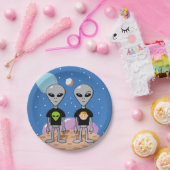 皮肉なエイリアン ペーパープレート (パーティー)