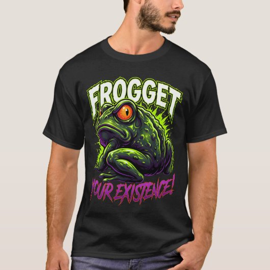 皮肉なカエルの面白いミーム Tシャツ (正面)
