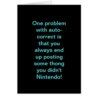 皮肉なカード: 自動訂正して下さい