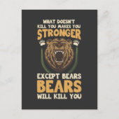 皮肉なクマのユーモアのスカウトキャンパーのジョーク ポストカード (正面)