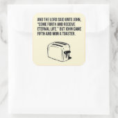 皮肉なクリスチャン救済ステッカー スクエアシール (バッグ)