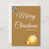 皮肉なクリスマスのギザギザCovidの写真おもしろい シーズンカード (裏面)