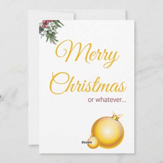 皮肉なクリスマスの面白いコロナ写真のぼろぼろのギザギザ シーズンカード (裏面)