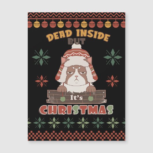 皮肉なクリスマスドッグ – 醜いセーターインスパイア (正面)