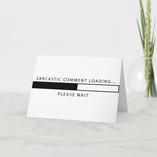 皮肉なコメントの読み込み カード (正面)