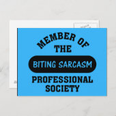 皮肉なコメントを作るために専門的な訓練を受ける ポストカード (正面/裏面)