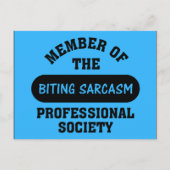 皮肉なコメントを作るために専門的な訓練を受ける ポストカード (正面)