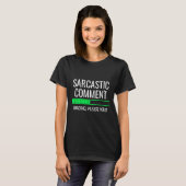 皮肉なコメント読み込み中 お待ちください 面白い 皮肉 Tシャツ (正面フル)