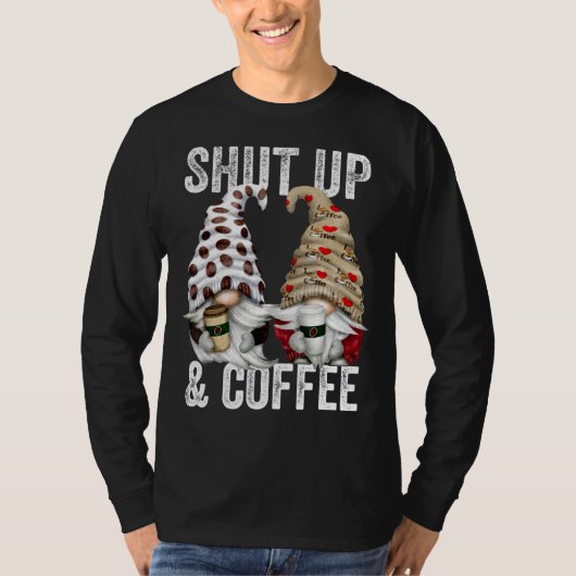 皮肉なコーヒーの格言男性へと女性が閉じる Tシャツ (正面)