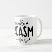 皮肉なコーヒーを振りおもしろいかける コーヒーマグカップ (正面右)