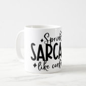 皮肉なコーヒーを振りおもしろいかける コーヒーマグカップ (正面左)