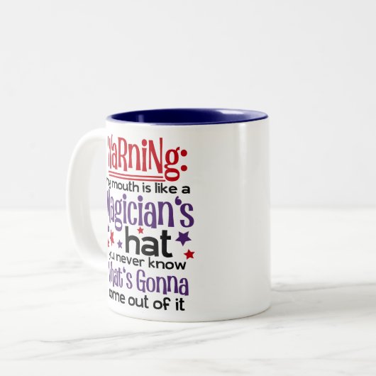 皮肉なコーヒー引用文 ツートーンマグカップ (正面左)