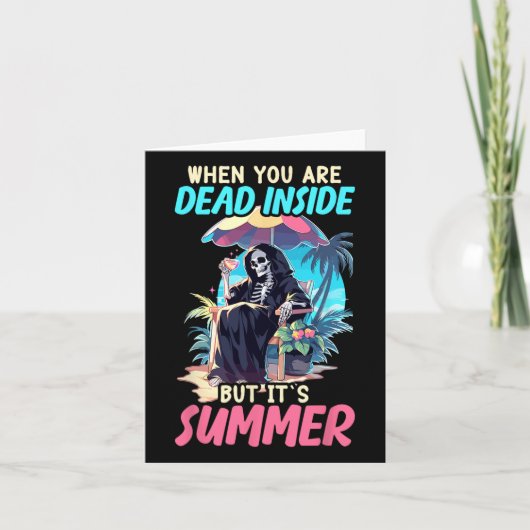 皮肉なゴシック様式の骨組みハロウィーンの内側 カード (正面)