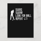 皮肉なゴルフジョークゴルフ場ユーモアゴルフ ポストカード (正面)