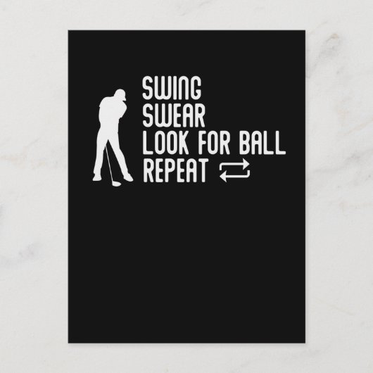 皮肉なゴルフジョークゴルフ場ユーモアゴルフ ポストカード (正面)