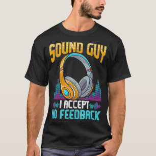 皮肉なサウンド男ヘッドフォンDJサウンドエンジニア Tシャツ
