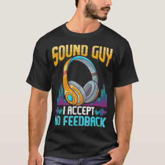 皮肉なサウンド男ヘッドフォンDJサウンドエンジニア Tシャツ