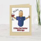 皮肉なサシおもしろいー老齢期ことわざ男性誕生日 カード (正面)