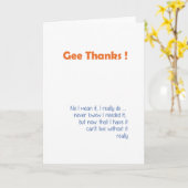 皮肉なサンキューカード カード (黄色い花)